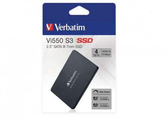 Verbatim SSD 4TB SATA III Vi550 S3 interní disk 2.5&amp;quot;, Solid State Drive