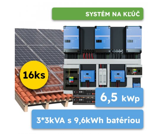 Ecoprodukt Hybrid Victron 6,5kWp 9,6kWh 3-fáz systém na kľúč