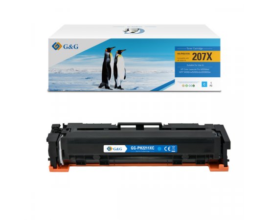 G&amp;G kompatibil. toner s HP W2211X, NT-PH2211XC, HP 207X, cyan, 2450str.