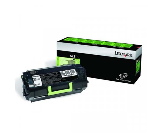 Lexmark originál toner 52D2000, 522, black, 6000str., return