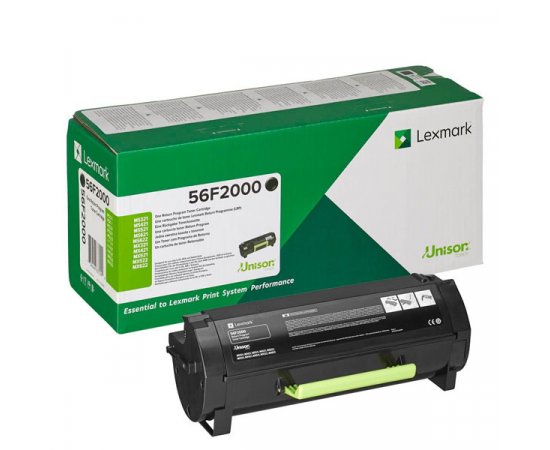 Lexmark originál toner 56F2000, black, 6000str., return