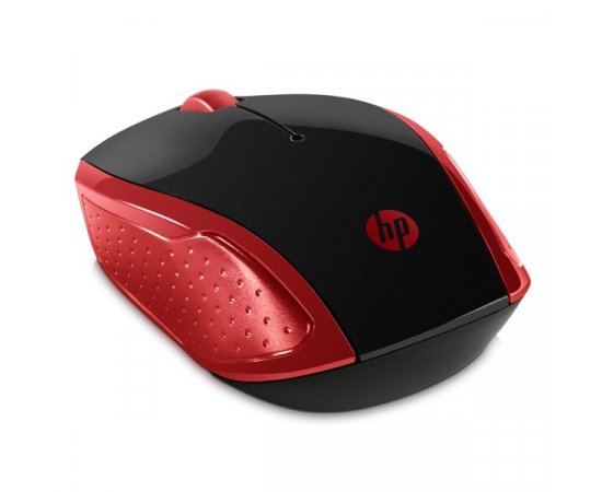 Myš bezdrôtová, HP 200 Red, červená, optická, 1000DPI