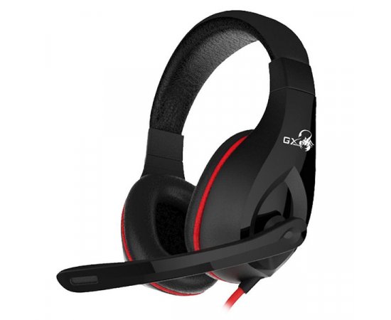 Genius HS-G560 GX LYCHAS, herné slúchadlá s mikrofónom, ovládanie hlasitosti, čierna/červená, 2x 3.5 mm jack