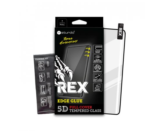 Sturdo REX ochranné sklo Motorola Edge 40 Pro čierne (5D EDGE GLUE)