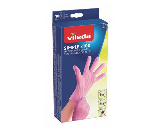 VILEDA SIMPLE RUKAVICE S/M 100 KS