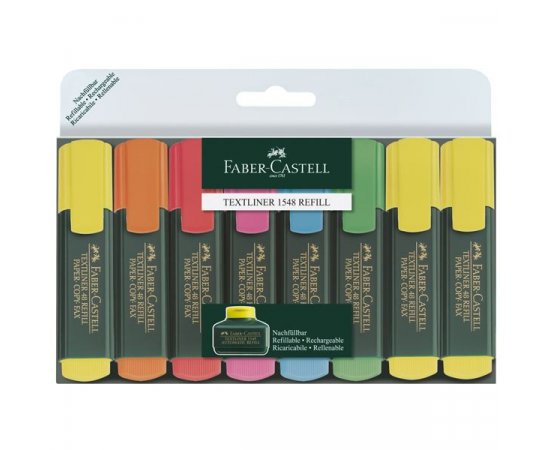 FABER-CASTELL ZVYRAZNOVAC TEXTLINER 1548/8 SET 6+2