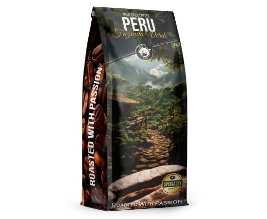 BLUE ORCA FUSION PERU FAZENDA VERDE, ZRNKOVA KAVA, 1 KG, ARABICA/ROBUSTA (75/25)