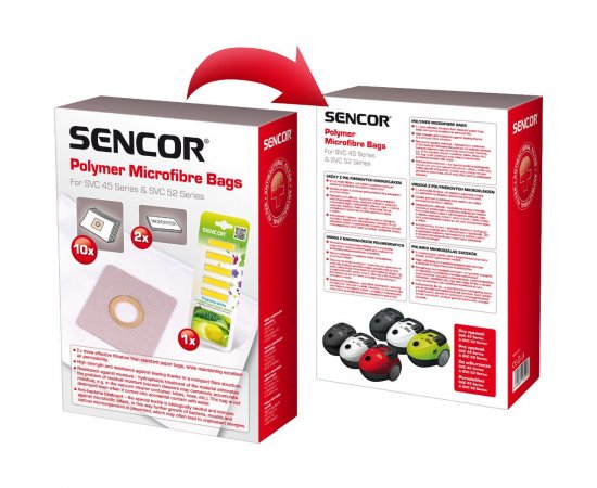 SENCOR SVC 45/52 RD/WH/BK/BL/GR VRECKO MICRO + LEMON