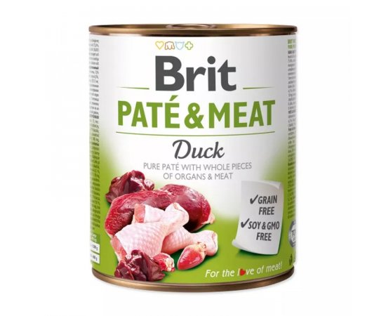 BRIT PATE &amp; MEAT DUCK 800G KONZERVA PRE PSOV