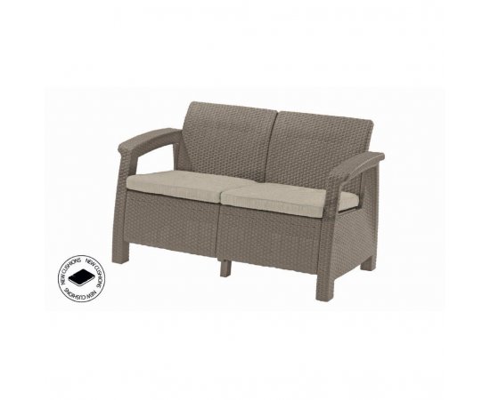 KETER /258974/ CORFU LOVE SEAT DVOJSEDACKA CAPPUCCINO