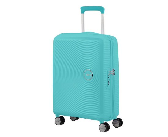 AMERICAN TOURISTER SOUNDBOX SPINNER 55/20 TSA EXP POOLSIDE BLUE