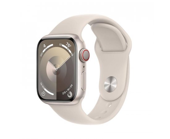 APPLE WATCH SERIES 9 GPS + CELLULAR 41MM STARLIGHT ALUMINIUM CASE STARLIGHT SPORTBAND-S/M,MRHN3QC/A