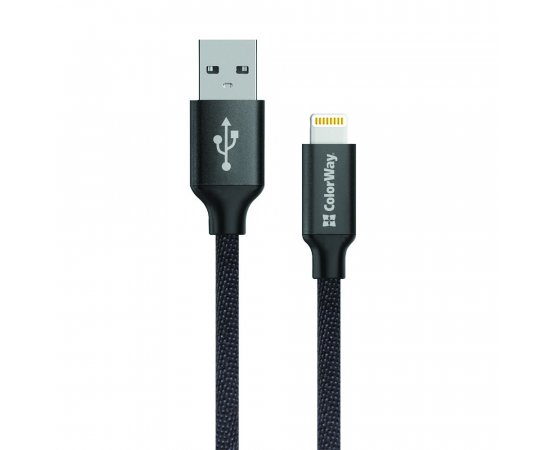 COLORWAY KABEL USB APPLE LIGHTNING 2.1A 1M, CIERNY (CW-CBUL004-BK)