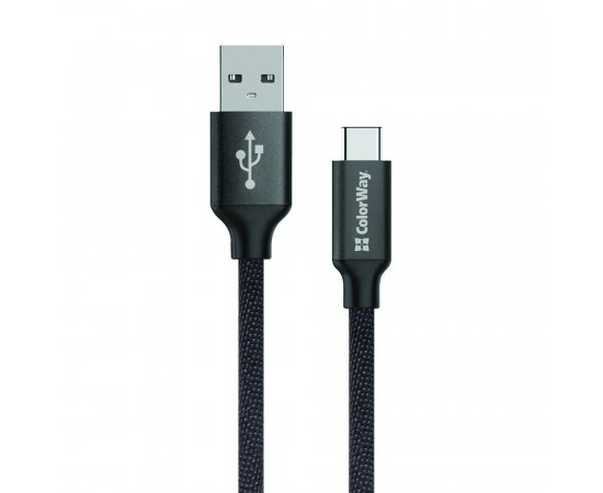 COLORWAY KABEL USB TYPE-C 2.1A 1M, BLACK (CW-CBUC003-BK)