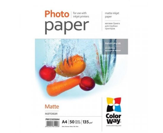 COLORWAY FOTOPAPIER CW MATNY 135G/M2,50KS,A4 (PM135050A4)