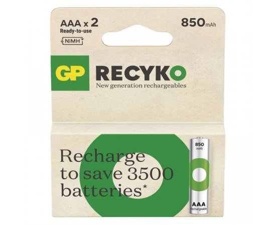 GP NABIJACIA BATERIA RECYKO 850 AAA (HR03) 2PP, B25182