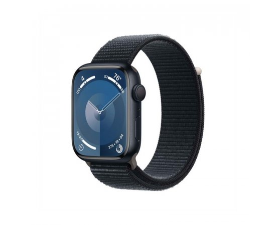 APPLE WATCH SERIES 9 GPS 45MM MIDNIGHT ALUMINIUM CASE WITH MIDNIGHT SPORT LOOP, MR9C3QC/A