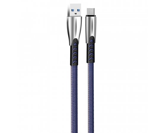 COLORWAY KABEL USB TYPE-C (ZINK ALLOY) 2.4A 1M, BLUE (CW-CBUC012-BL)