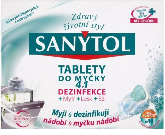 SANYTOL TABLETY DO UMYVACKY 4V1 40 KS