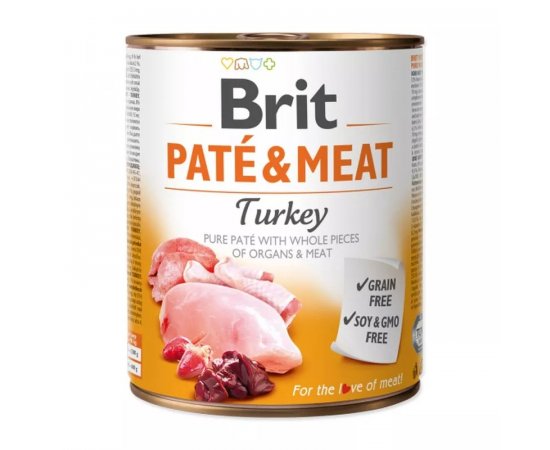 BRIT PATE &amp; MEAT TURKEY 800G KONZERVA PRE PSOV