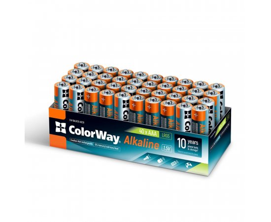 COLORWAY BATERIE ALKALINE POWER AAA, 40KS, BOX, (CW-BALR03-40CB)