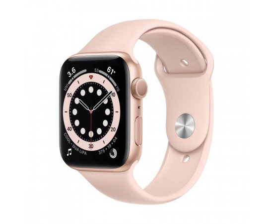 APPLE WATCH SERIES 6 GPS, 40MM GOLD ALUMINIUM CASE WITH PINK SAND SPORT BAND MG123VR/A