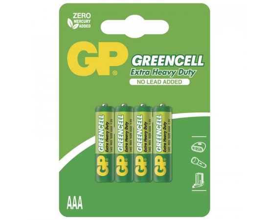 GP BATERIE GREENCELL AAA, 4KS BLISTER, B1211