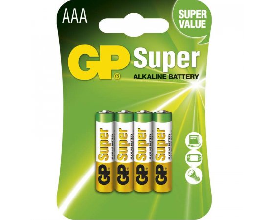 GP SUPER ALKALICKE BATERIE AAA, 4KS BLISTER, B1311