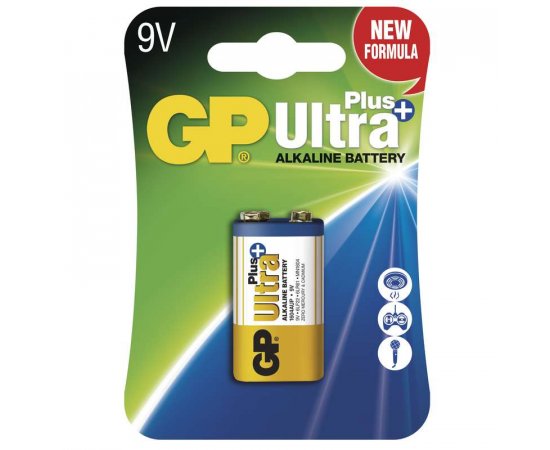 GP ALKALICKA BATERIA ULTRA PLUS 9V BLOK, 1KS BLISTER, B1751