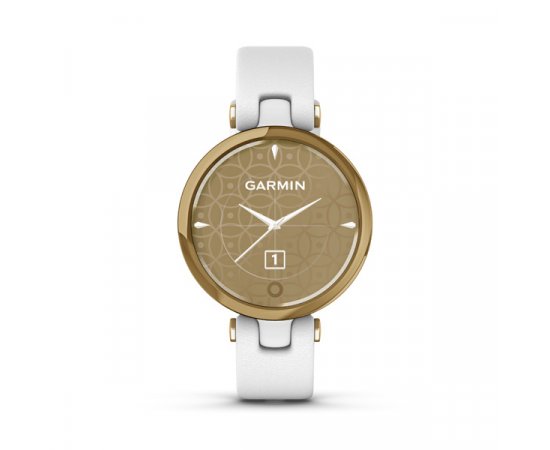 GARMIN LILY, CLASSIC, GOLD/WHITE, ITALIAN LEATHER 010-02384-B3