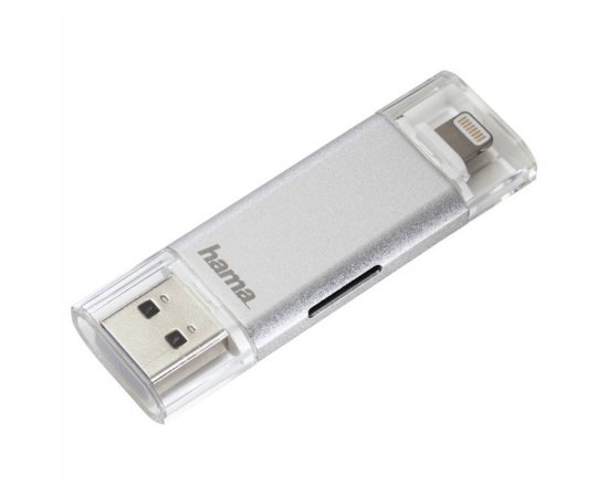 HAMA 124176 CITACKA KARIET LIGHTNING + USB 3.0 SAVE2DATA, MICROSD, STRIEBORNA