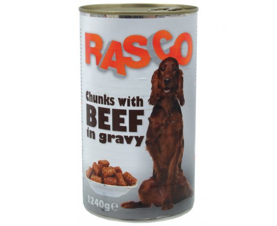 RASCO DOG KONZERVA HOVADZIE KUSKY V STAVE 1240G