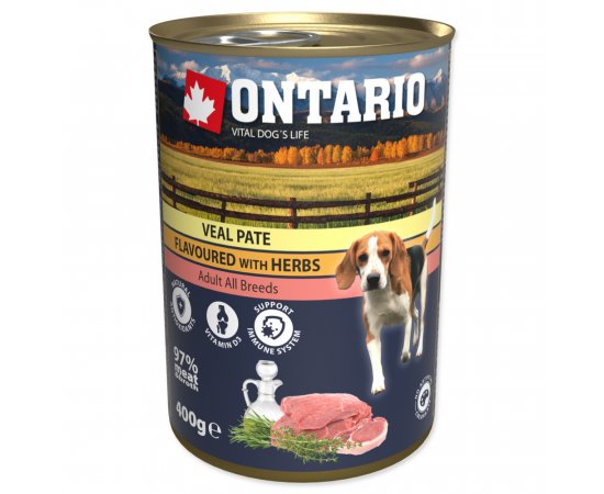 ONTARIO KONZERVA DOG VEAL PATE FLAVOURED WITH HERBS, 400G