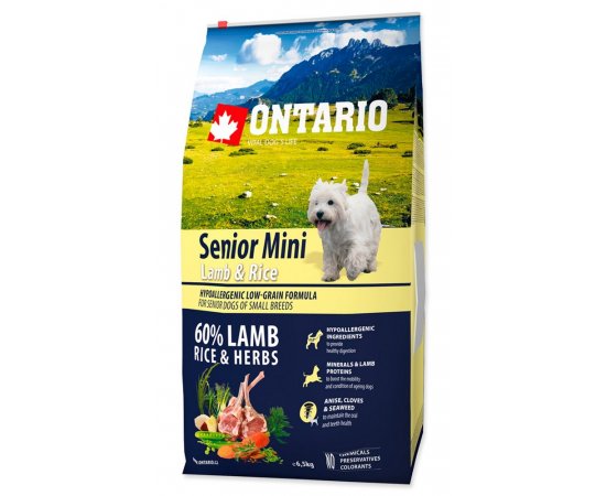 ONTARIO SENIOR MINI LAMB AND RICE (6,5KG)