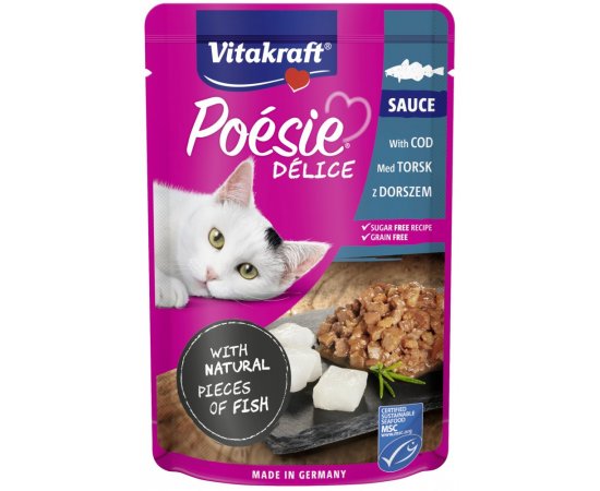 VITAKRAFT POESIE DELISAUCE TRESKA 85 G, 2436666