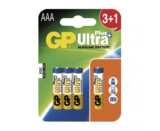 GP AAA ULTRA PLUS 24AUP, 3+1KS BLISTER, B1711N