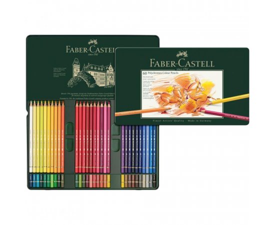 Pastelky Polychromos 60 ks plech set