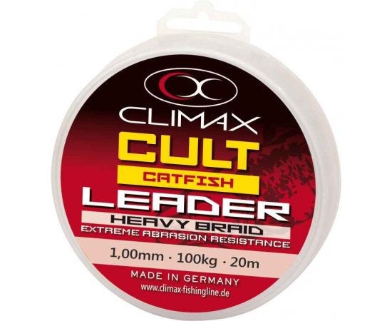 Climax šnúra CULT Catfish Leader 20m 1,30mm/135kg - žltá