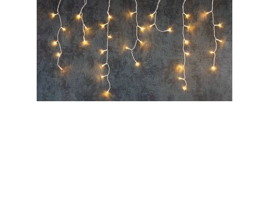 Reťaz MagicHome Vianoce Icicle, 360 LED teplá biela, jednoduché svietenie, časovač, 230 V, 50 Hz, IP44, exteriér, osvetlenie, L-10 m
