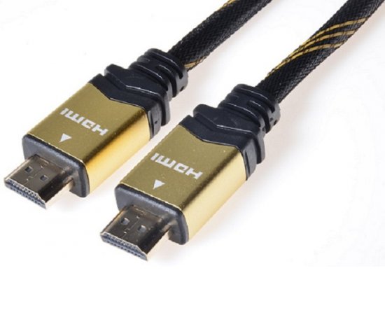 PremiumCord GOLD HDMI High Speed + Ethernet kabel, zlacené konektory, 3m