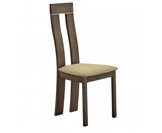 KONDELA Drevená stolička, buk merlot/Magnolia hnedá látka, DESI