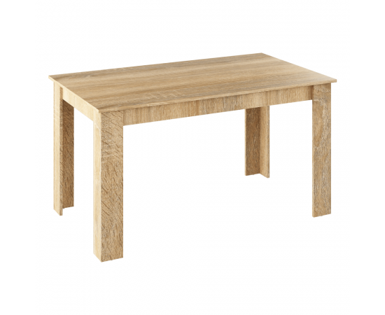 KONDELA Jedálenský stôl, dub sonoma, 140x80 cm, GENERAL NEW