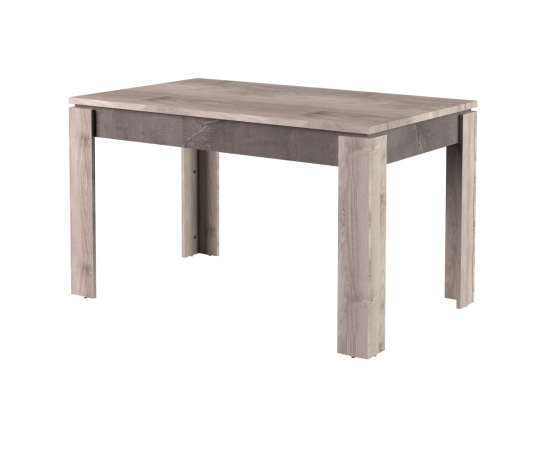 KONDELA Jedálenský rozkladací stôl, gaštan nairobi/onyx, 130-175x80 cm, JESI