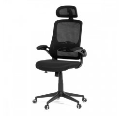 AUTRONIC KA-Q842 BK Kancelářská židle, černá mesh, plastový kříž