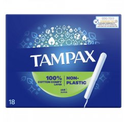 TAMPAX NON-PLASTIC SUPER 18KS