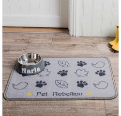 PET REBELLION KOBERCEK POD MISKU, DINNER MATE COUNTRY WALK GREY, 40X60CM (PR-564613)