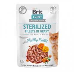 BRIT CARE CAT FILLETS IN GRAVY STERILIZED RABBIT 85G