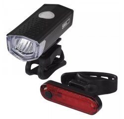 EMOS P3923 LED PREDNE + ZADNE NABIJACIE SVIETIDLO NA BICYKEL, 90 LM