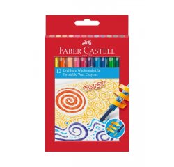 FABER-CASTELL VOSKOVKY VYSUVACIE TWIST SET 12 FAREBNE