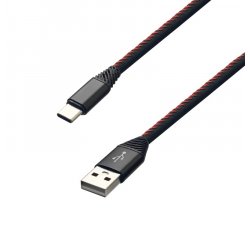 MOBILNET KAB-0184-USB-TYPEC NABIJACI KABEL USB TYPE-C 2A, EKO BALENIE, 2M, CIERNY